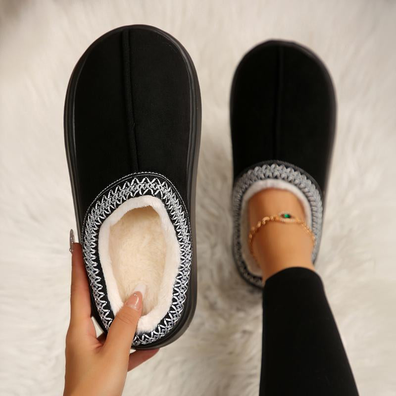 Cozy Plush Lined Women's Non-Slip Ankle Slippers with Thick Sole