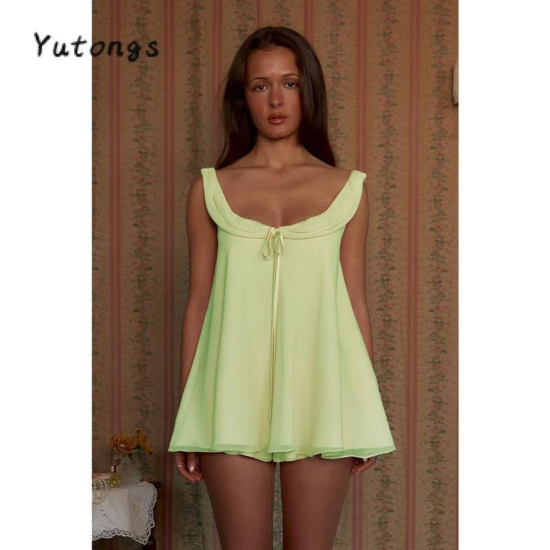 #Tiktokshopbacktoschool Women'S Summer Shorts Outfit Loose Fit Stylish Solid U Neck Long Tank Tops and Low Rise Shorts 2 Pcs Set