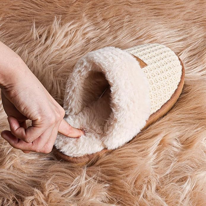 Cozy House Slippers for Women with Memory Foam Soft Warm Fuzzy Slippers Women Home Womens Slipper Shoes for Indoor