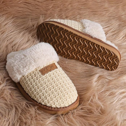 Cozy House Slippers for Women with Memory Foam Soft Warm Fuzzy Slippers Women Home Womens Slipper Shoes for Indoor