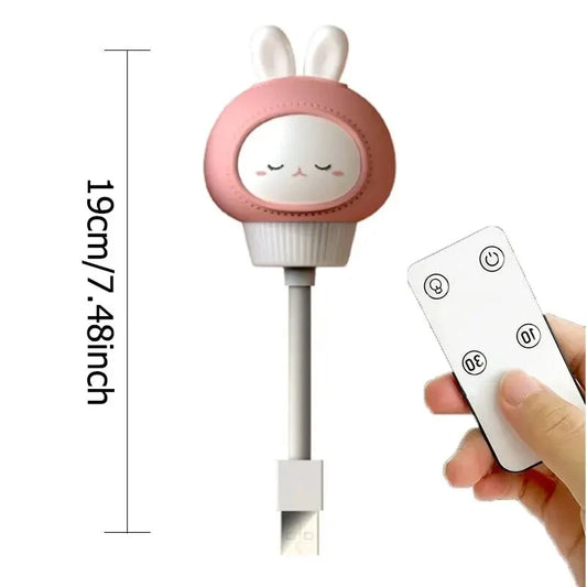 LED Night Light LED Cute Cartoon Bear Rabbit Pet Modeling USB Night Lamp for Children Room Decoration