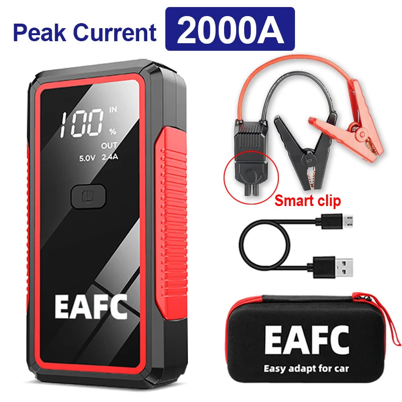 Power Bank 2000A/600A 12V Car Battery Jump Starter Portable Charger Petrol Diesel Auto Starting Device Booster Emergency Starter