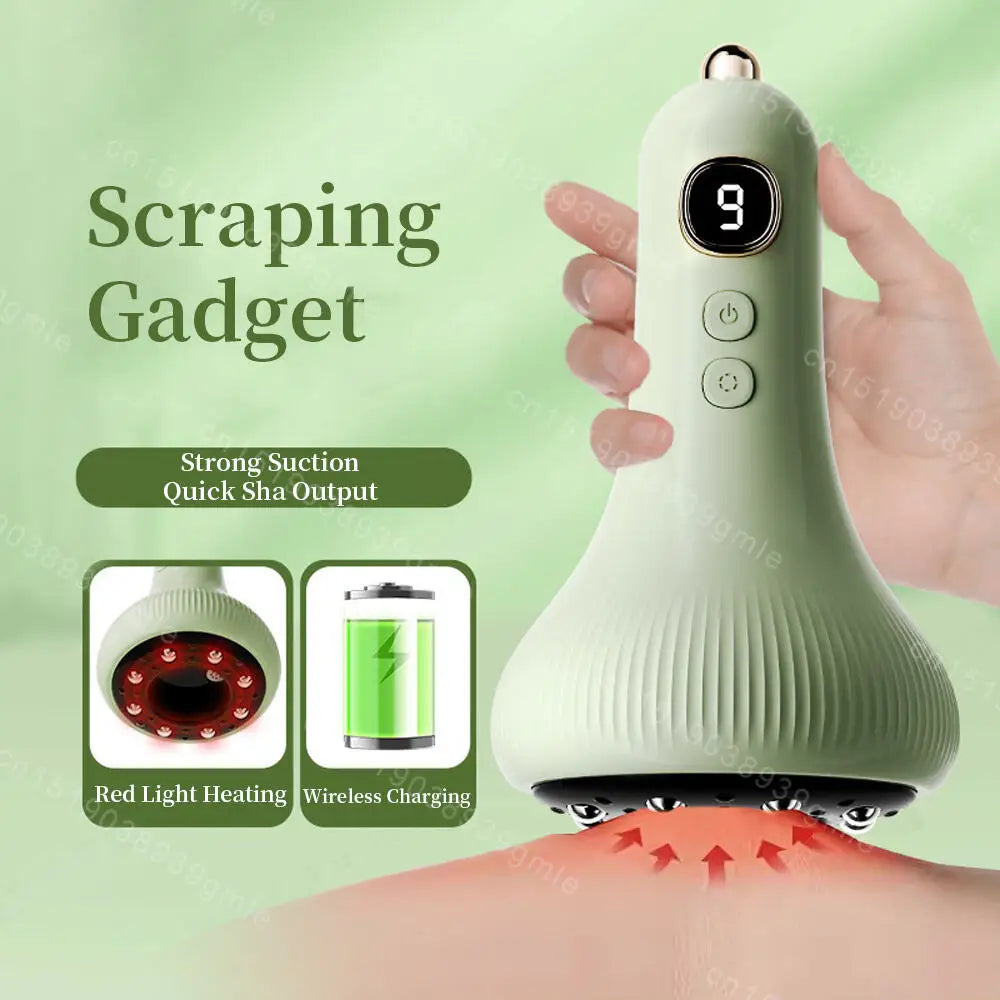 Smart Red Light Gua Sha Instrument Electric Cupping Massager Suction Scraping Lymphatic Dredging Fat Burner Body Shaping Massage