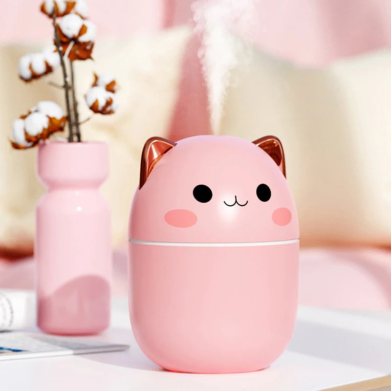 Baby Cartoon Portable Air Humidifier Aroma Diffuser Night Light Cool Mist for Bedroom Home Car Purifier Essential Oil Humidifier