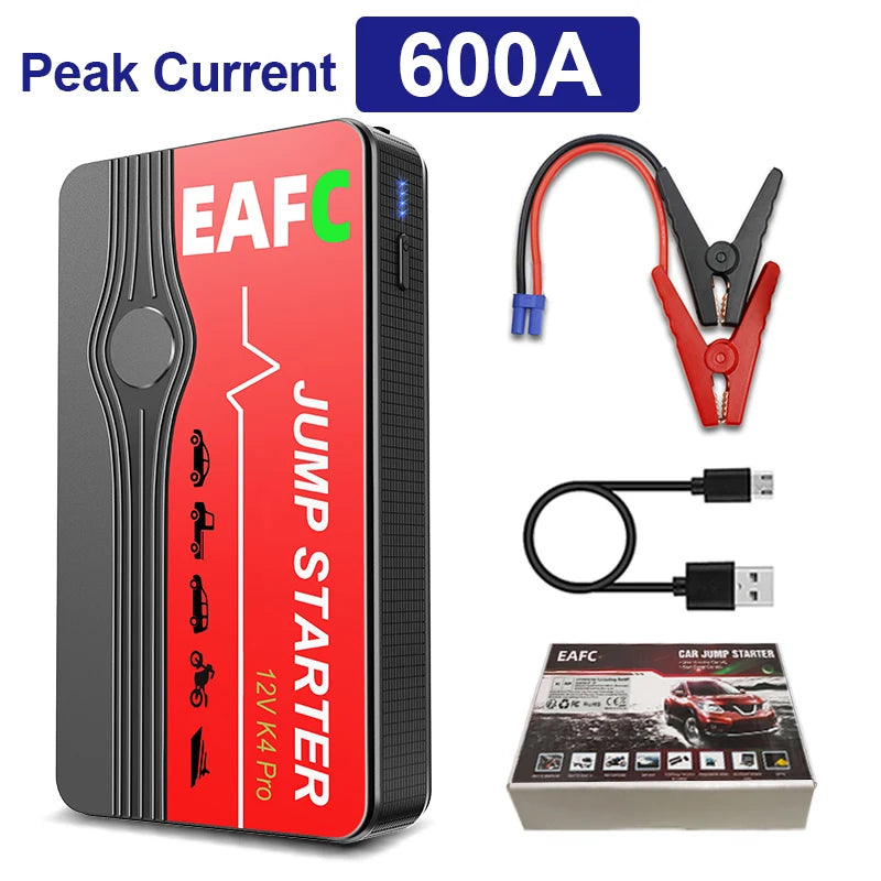Power Bank 2000A/600A 12V Car Battery Jump Starter Portable Charger Petrol Diesel Auto Starting Device Booster Emergency Starter