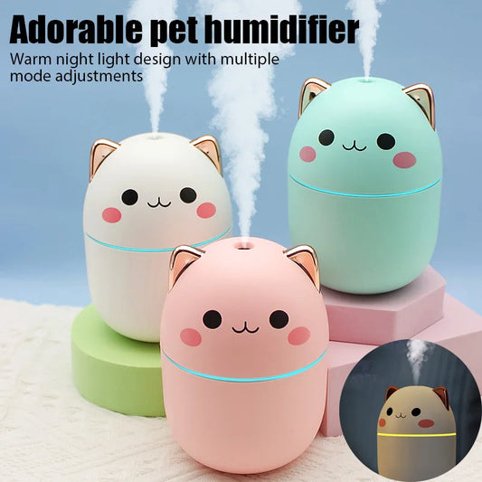 Baby Cartoon Portable Air Humidifier Aroma Diffuser Night Light Cool Mist for Bedroom Home Car Purifier Essential Oil Humidifier